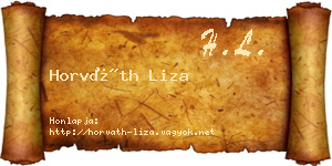 Horváth Liza névjegykártya